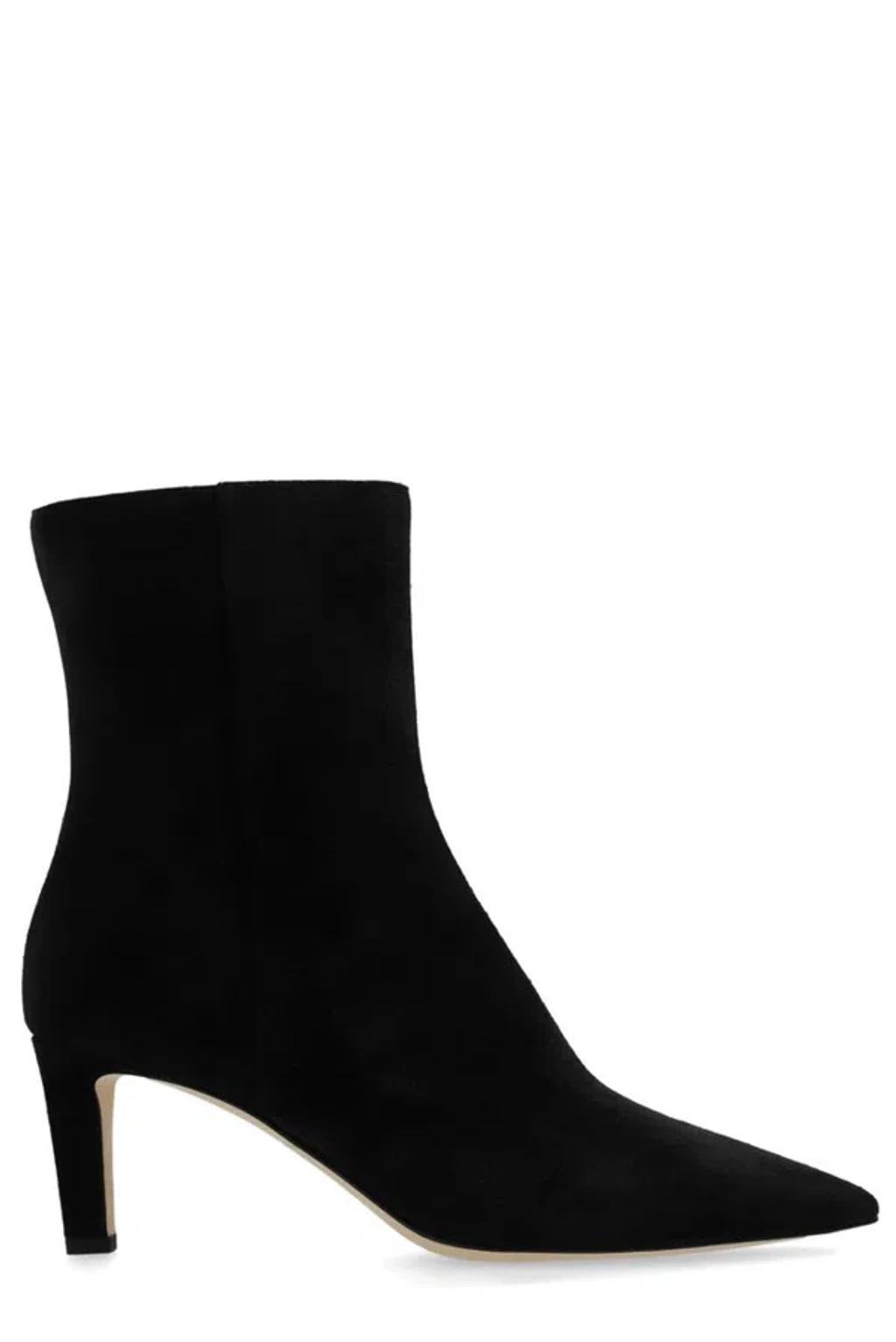 Alizze Suede Ankle Booties In Black product image