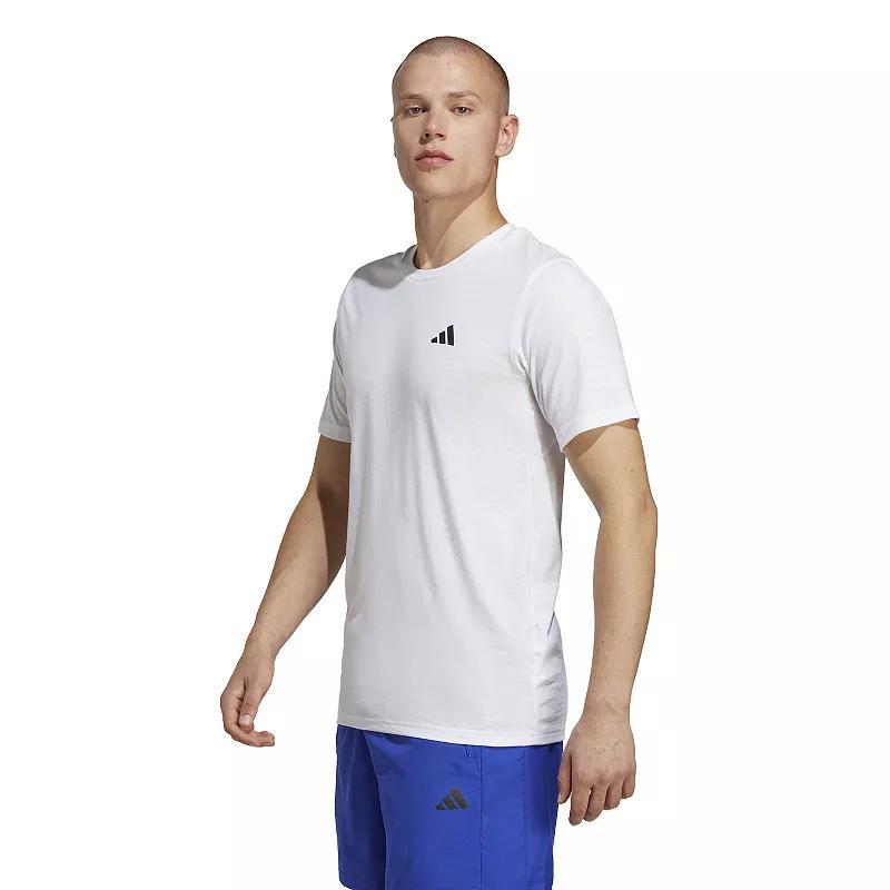 adidas Training Essentials Feel Ready Training Tee Black) Men's Clothing Product Image