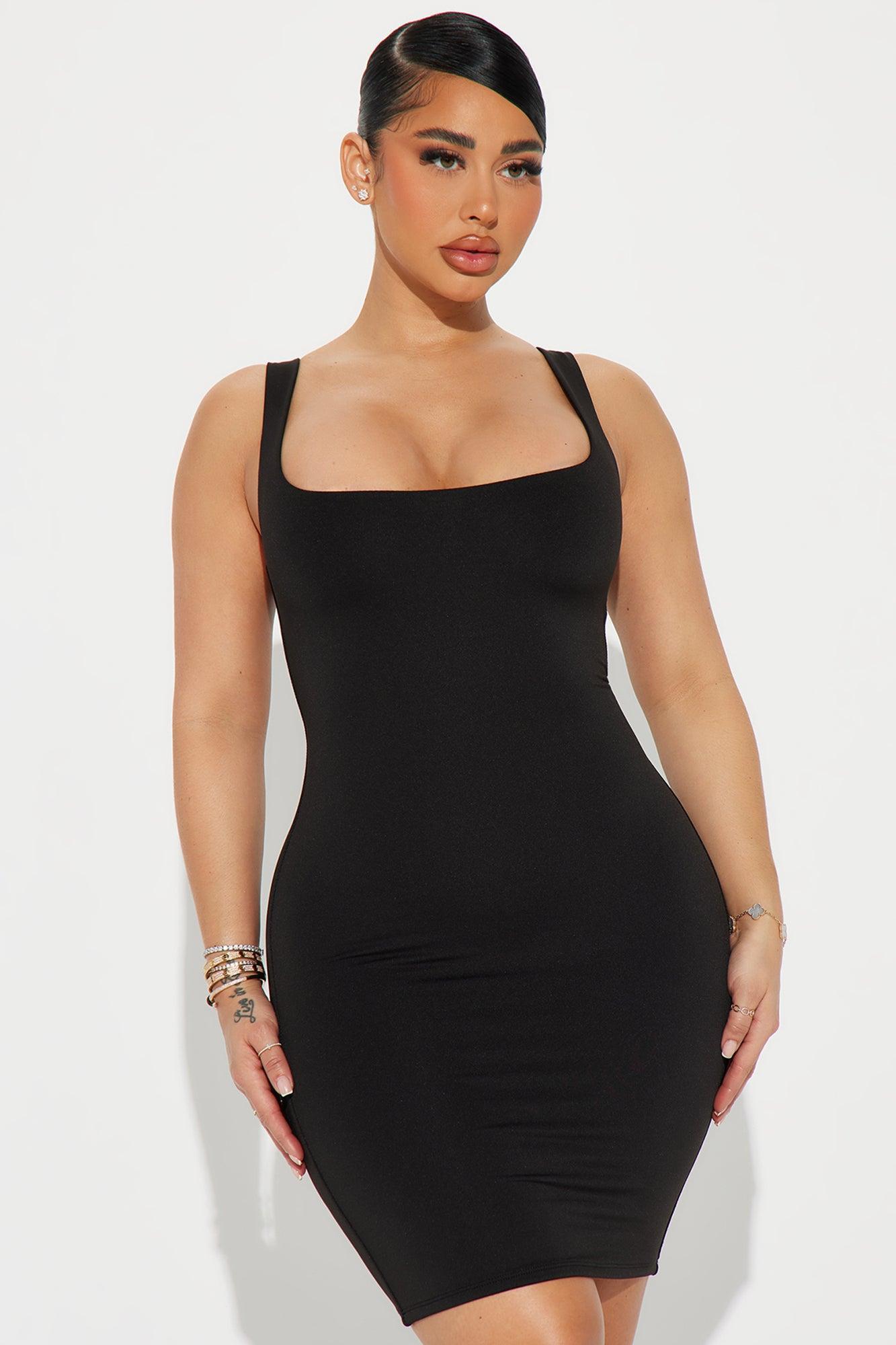 Nina Mini Tank Dress - Black Product Image