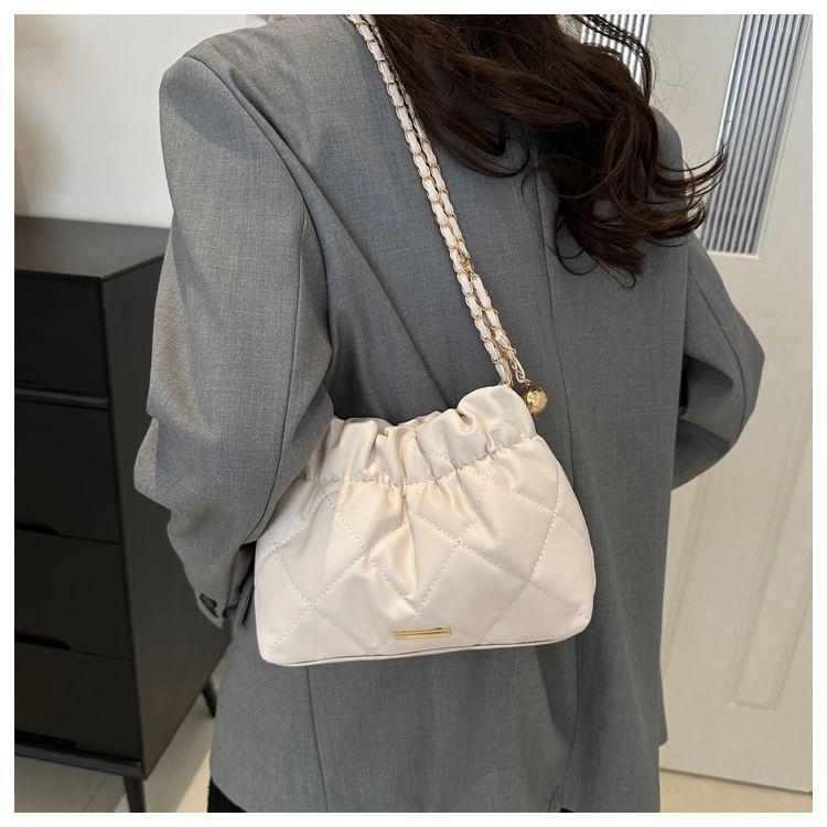 Chain Strap Faux Leather Shoulder Bag Product Image