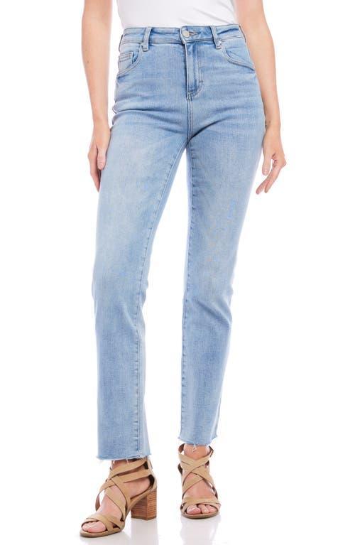 Karen Kane Raw Hem Straight Leg Jeans Product Image