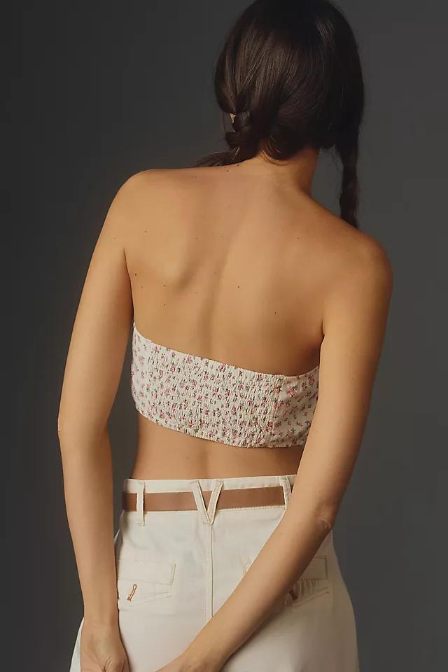 By Anthropologie Floral Bow Bustier Top Product Image