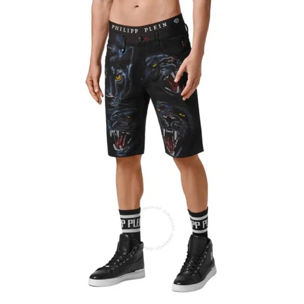 Panther Print Mykonos Fit Bermuda Shorts In Black Product Image