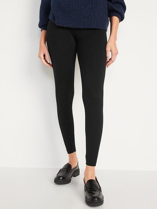 High-Waisted Jersey Ankle Leggings Product Image