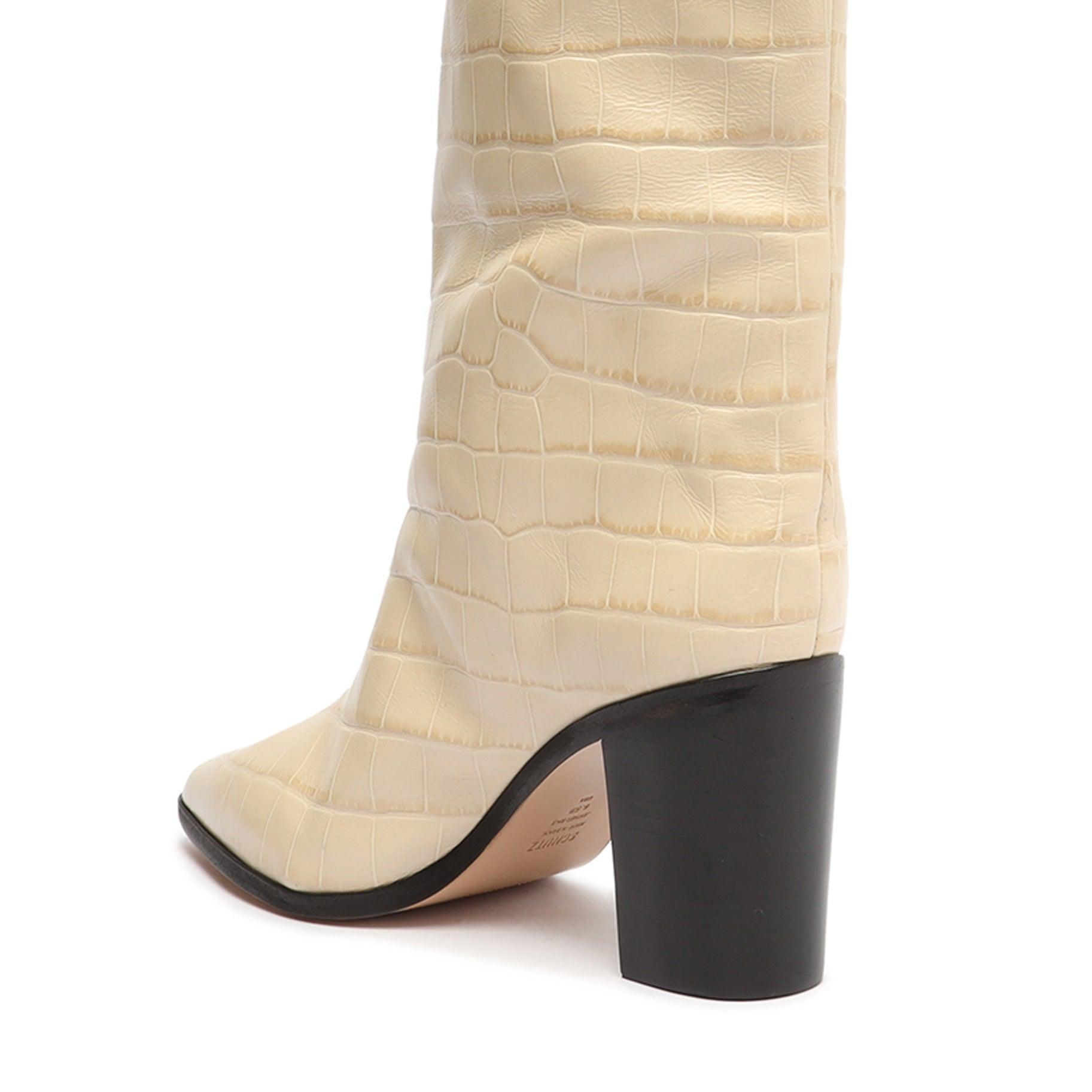 Schutz Maryana Leather Knee-High Croc Boot Womens at Urban Outfitters Product Image