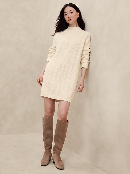 Cable Mini Sweater Dress Product Image