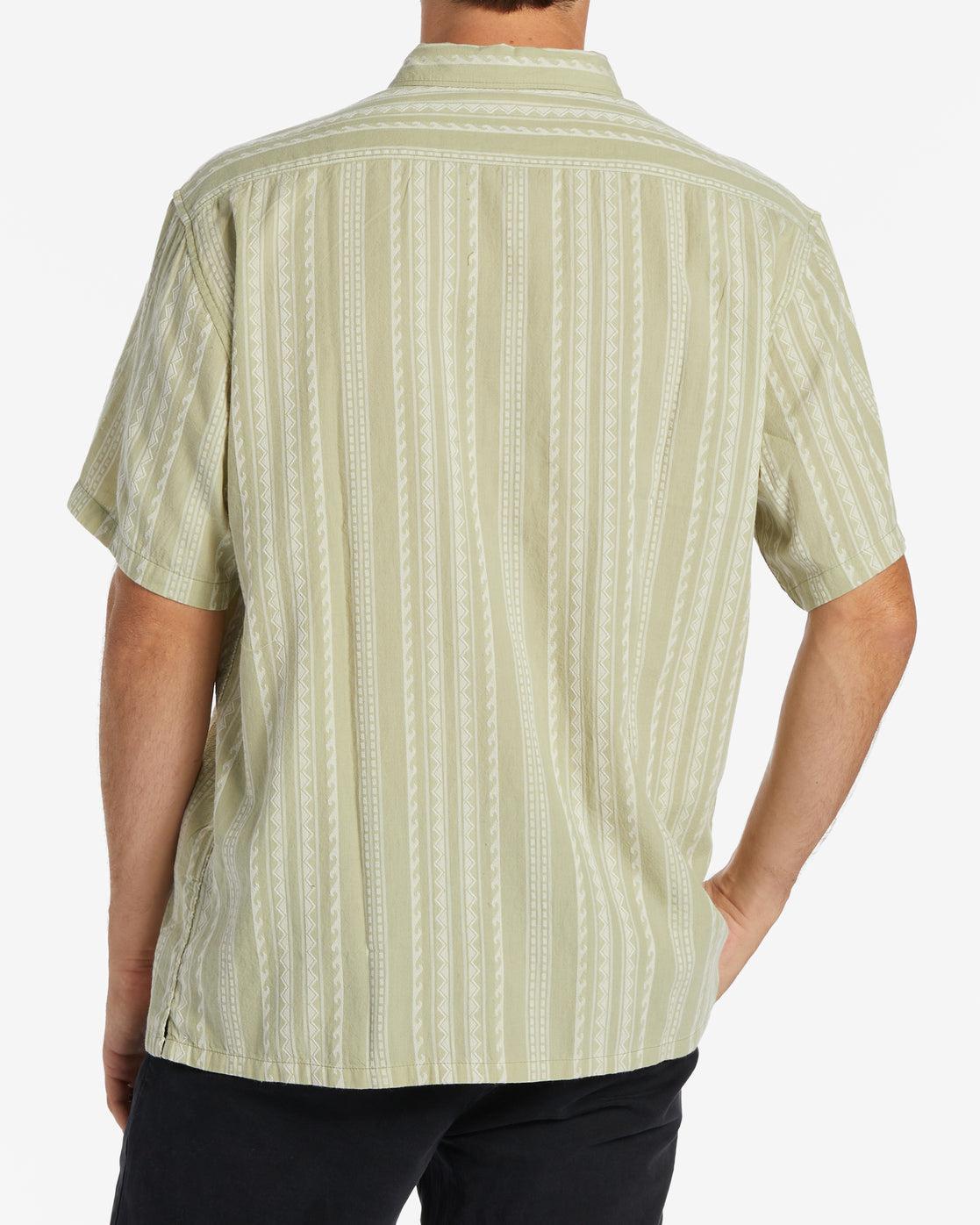 Sundays Jacquard Short Sleeve Shirt - Sage Male Product Image