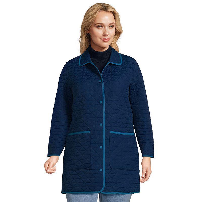 Plus Size Lands End Insulated Primaloft Reversible Coat, Womens Oxford Product Image