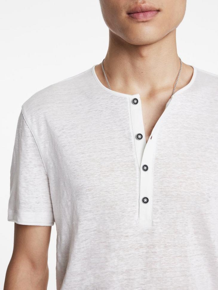 John Varvatos Bleeker Henley Tee Male Product Image