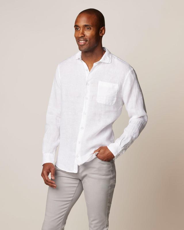 johnnie-O Emory Linen Button Up Shirt Product Image