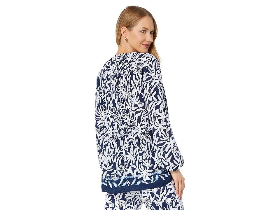 Lilly Pulitzer Marilina Long Sleeve Tunic (Low Tide Flocking To Paradise) Women's Clothing Product Image