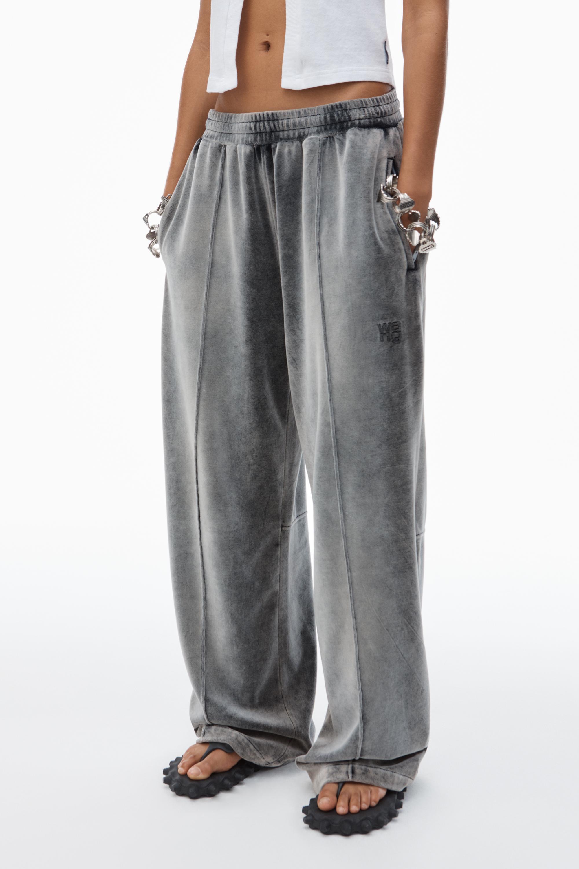 Trackpants In Crushed Velour Product Image