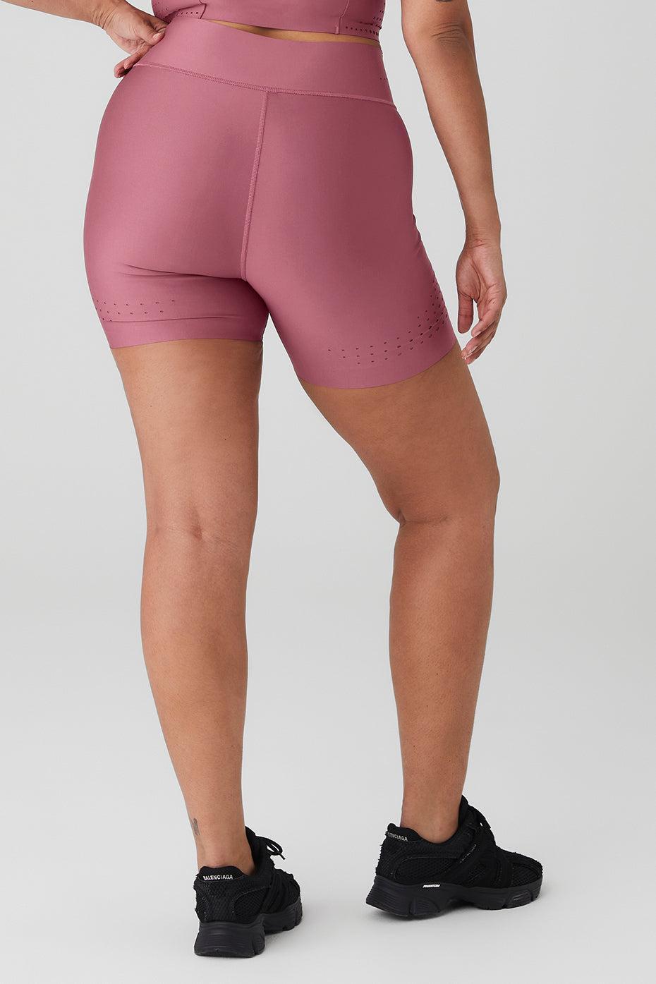 Alo Yoga | 5 Airlift High-Waist Laser Cut Speedy Short Pink Product Image