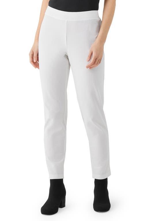 Eileen Fisher Slim Ankle Stretch Crepe Pants Product Image