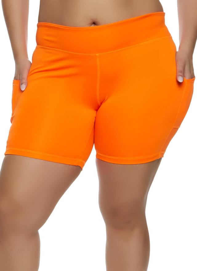 Womens Plus Size Side Pocket Bike Shorts Product Image