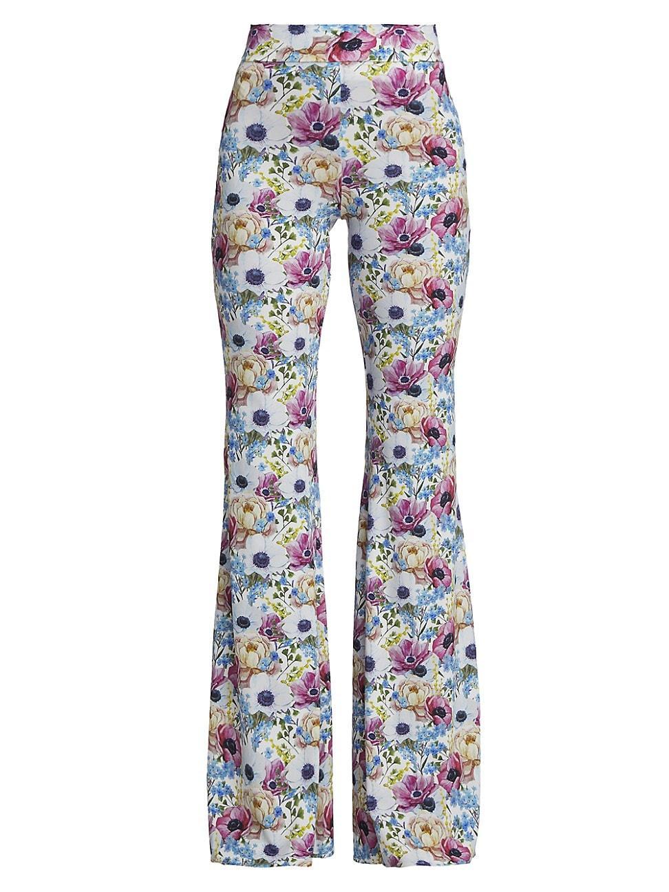 Womens Lener Floral Jersey Flare Pants Product Image