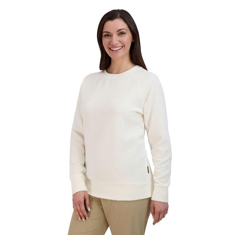 Womens ZeroXposur Barcelona Ottoman Crewneck Pullover White Product Image