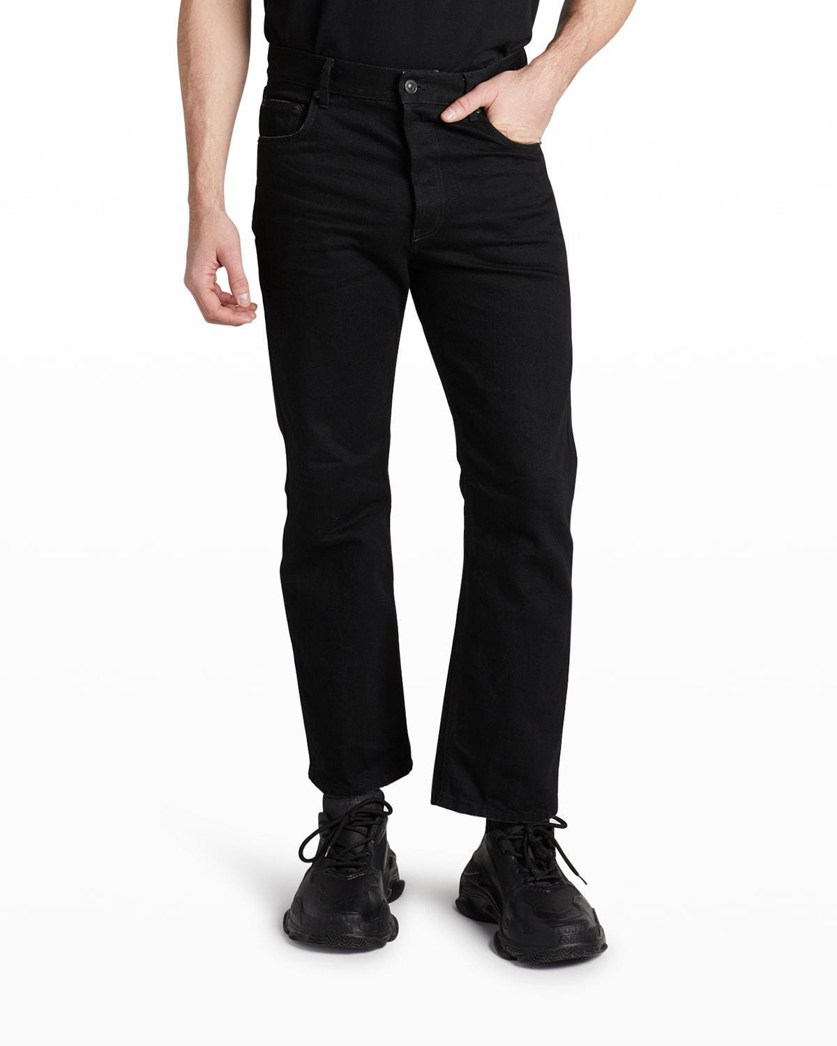 Mens Cropped Slim-Fit Jeans Product Image