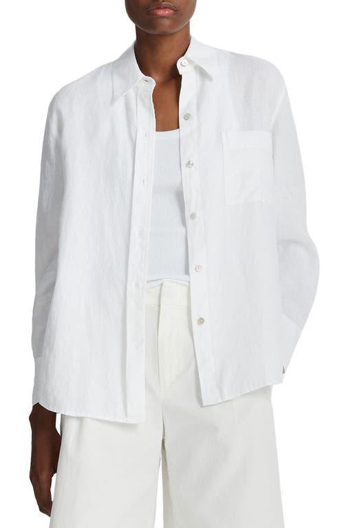 Vince Long Sleeve Easy Button Down (Optic ) Women's Clothing Product Image