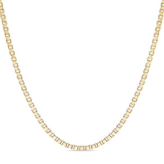 Men's 1.4mm Box Chain Necklace in 14K Gold - 24" Product Image