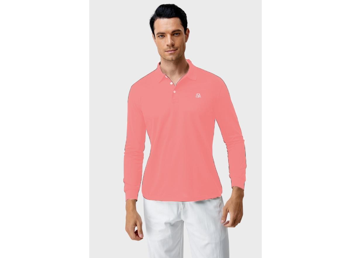 Bellemere New York Mens Bellemere Long Sleeves Tencel Polo Product Image