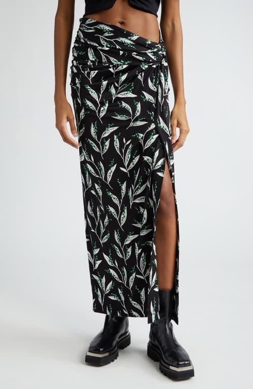 Rabanne Thrush Print Wrap Look Maxi Skirt Product Image