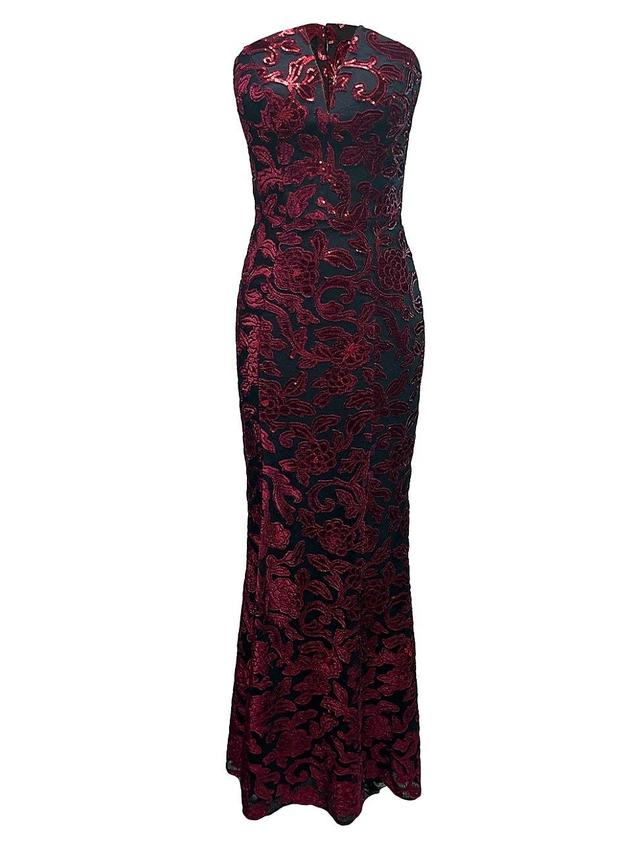 Dress the Population Fernanda Floral Sequin Strapless Evening Gown Product Image