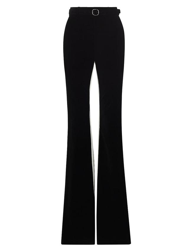 Womens Velvet Belted Suiting Pants Product Image