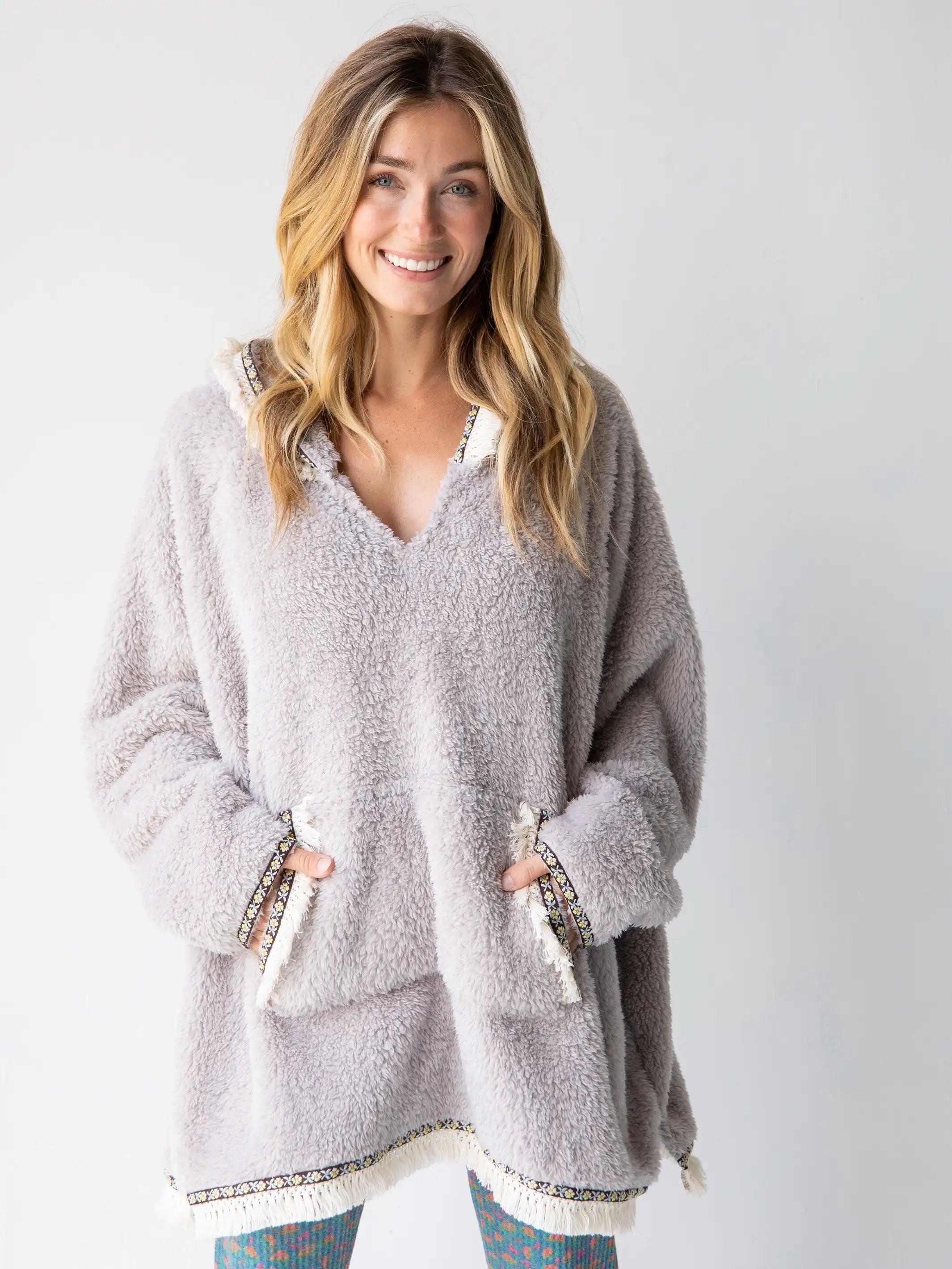 Oversized Blanket Hoodie - Silver product image