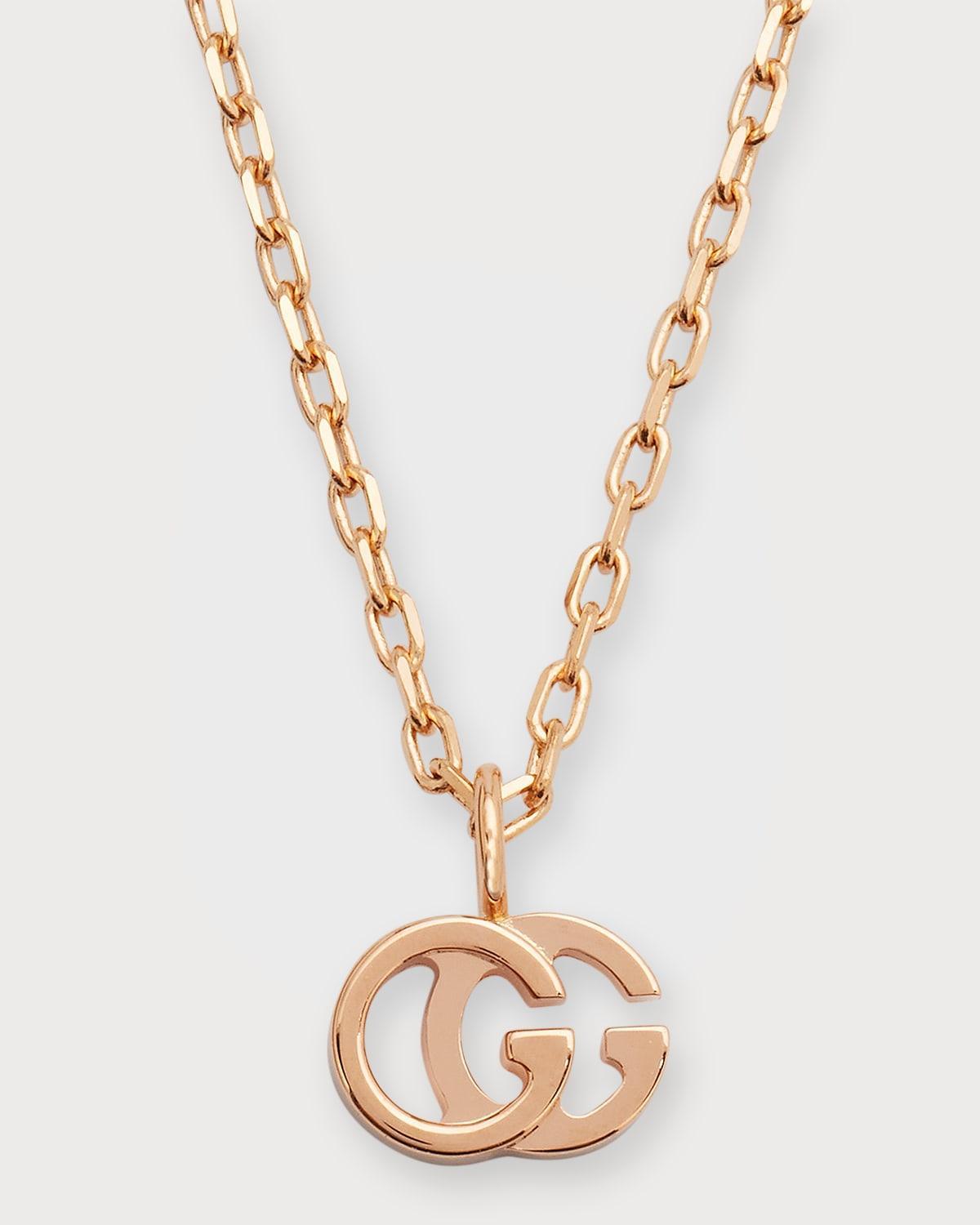 Womens Running G 18K Rose Gold Pendant Necklace Product Image