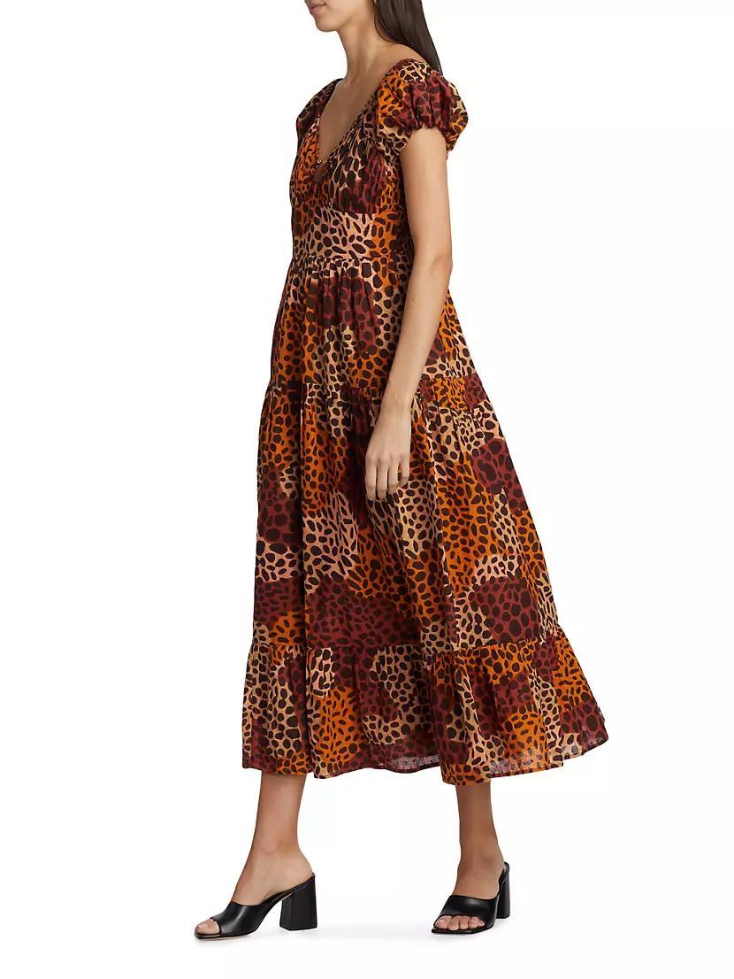 Jane Abstract Cotton Midi Dress Product Image