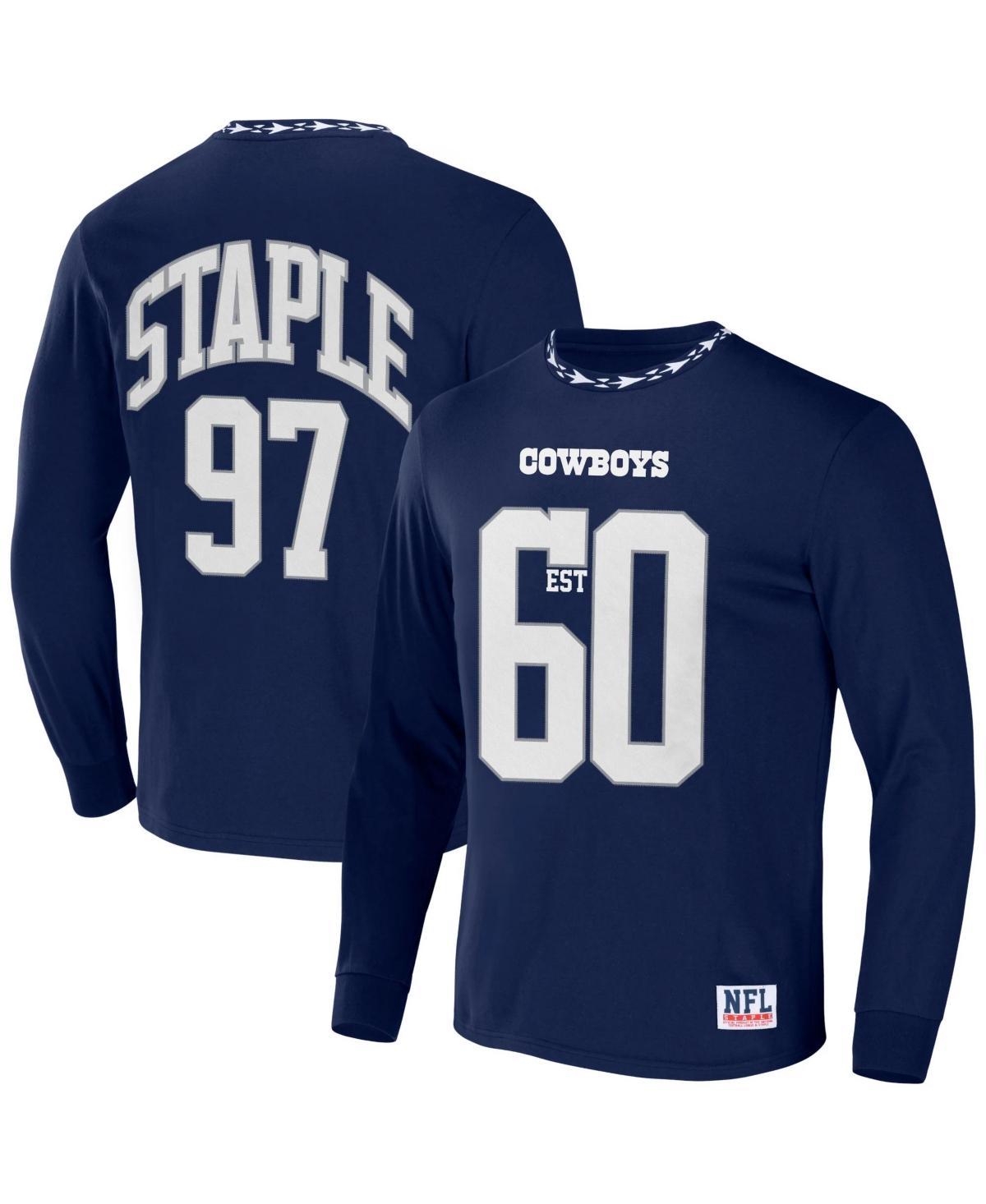 Mens Nfl X Staple Navy Dallas Cowboys Core Long Sleeve Jersey Style T-shirt Product Image