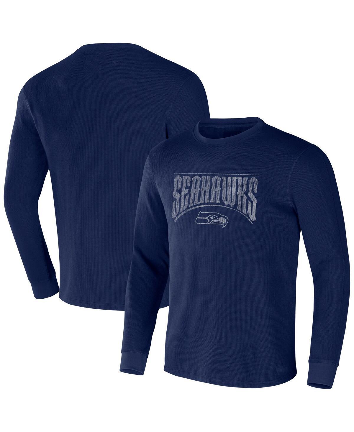 Men's NFL x Darius Rucker Collection by Fanatics Navy Dallas Cowboys Long Sleeve Thermal T-Shirt Product Image