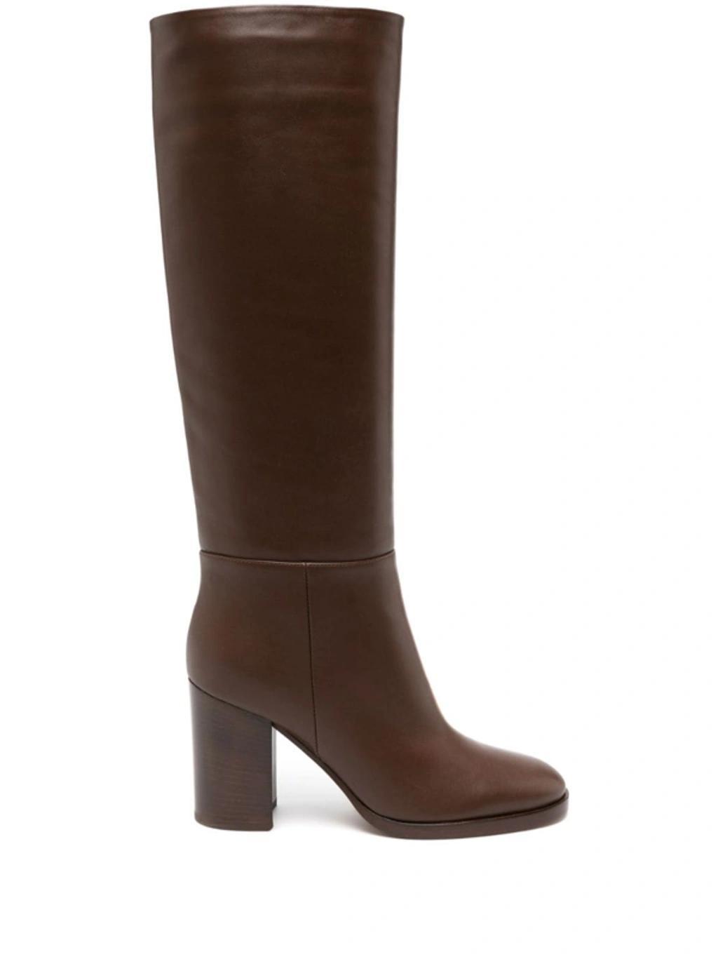 GIANVITO ROSSI Santiago Knee-high Leather Boots In Brown product image