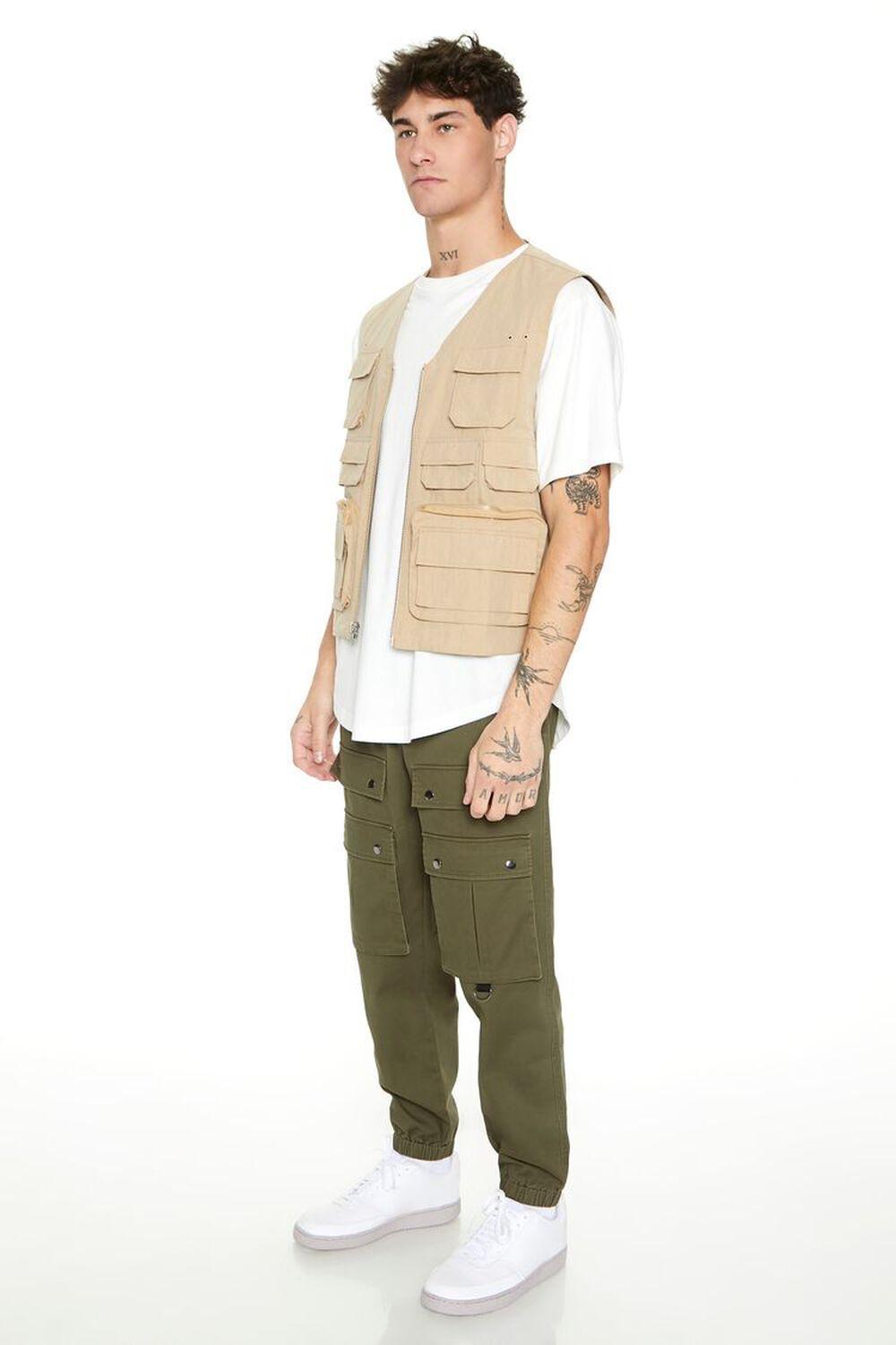 Twill Studded Cargo Joggers | Forever 21 Product Image