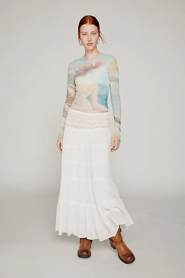 Kimchi Blue Elle Tiered Maxi Skirt Womens at Urban Outfitters Product Image