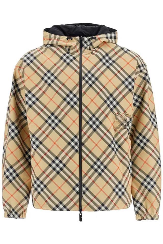 BURBERRY Reversible Trafford Check Jacket In Brown Product Image