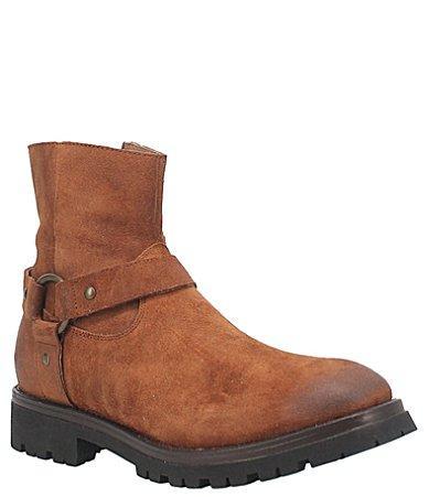 Dingo Mens Road Trip Harness Suede Lug Sole Boots Product Image