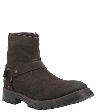 Dingo Mens Road Trip Harness Suede Lug Sole Boots Product Image