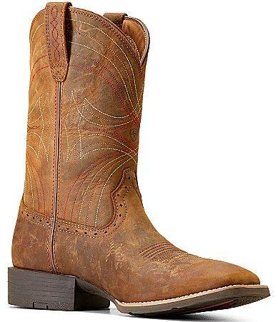 Ariat Sport Wide Square Toe (Distressed ) Cowboy Boots Product Image