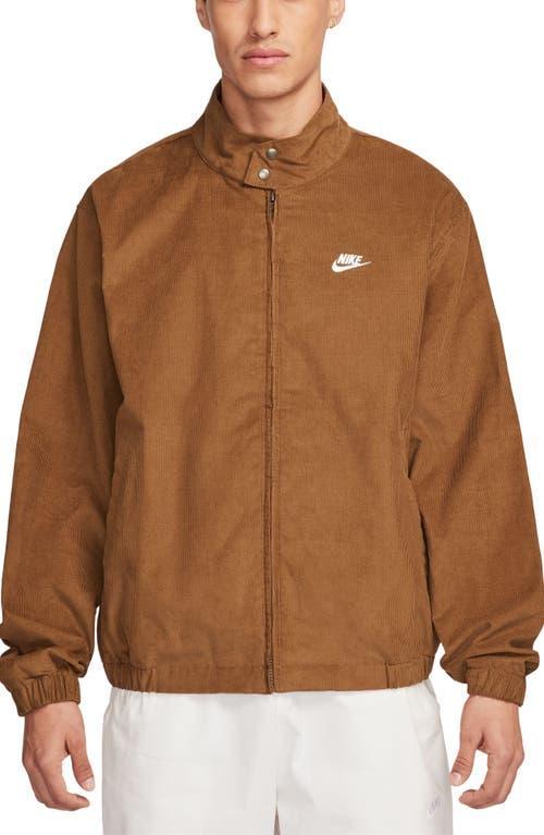 NIKE Men's  Sportswear Club Corduroy Harrington Jacket In Lt British Tan/white Product Image