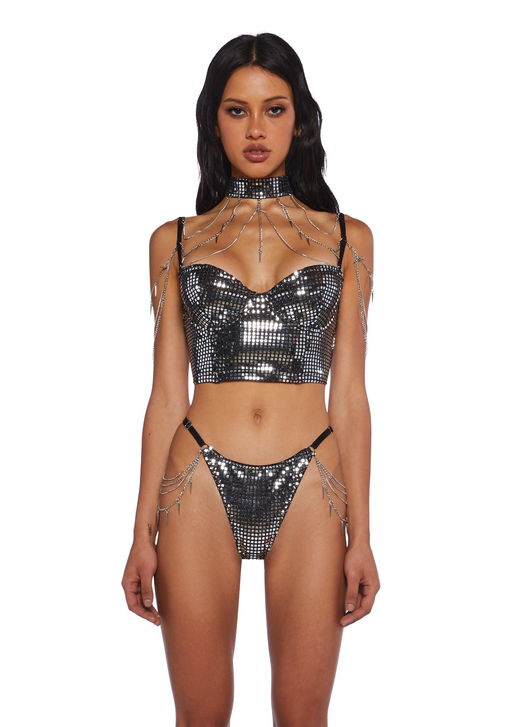 Disco Fusion Bustier & Panty Set Male Product Image