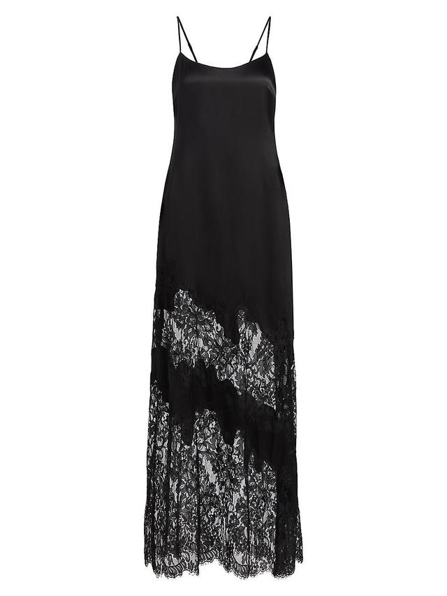 Womens Silvana Silk-Lace Sleeveless Gown Product Image