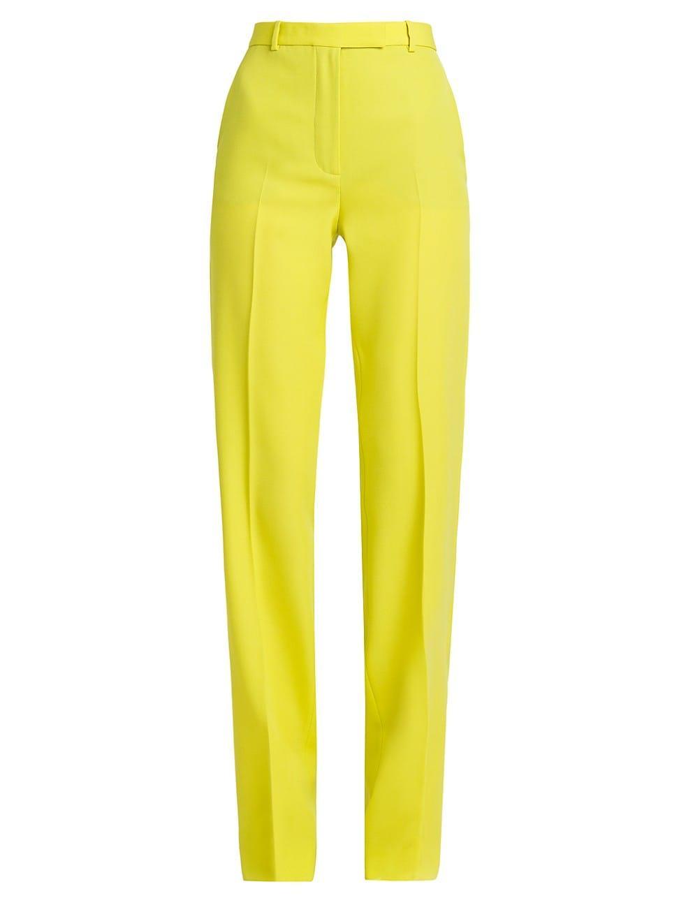 Womens Wool Straight-Leg Pants Product Image