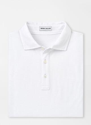 Peter Millar Mens Crown Comfort Cotton Polo | Color: White | Size: M Product Image