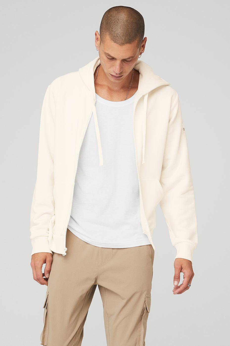 Everyday Full Zip Hoodie - Ivory Male Product Image