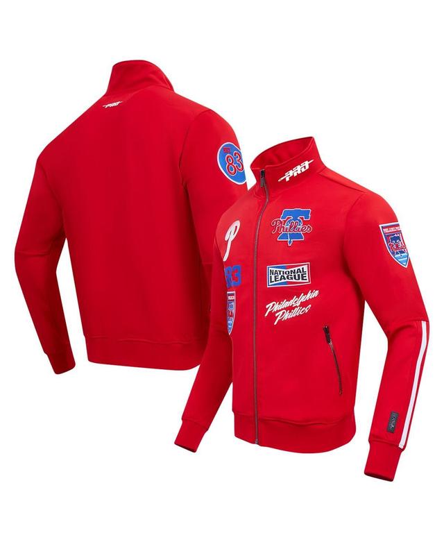 Pro Standard Mens Red Philadelphia Phillies Fast Lane Full-Zip Track Jacket Product Image