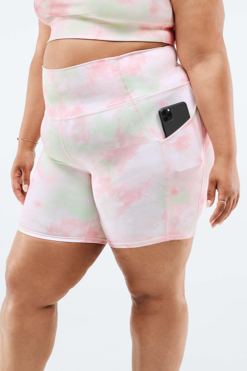 Fabletics Oasis High-Waisted Pocket Short 7 Womens Pixie Ethereal plus Size 4X Product Image