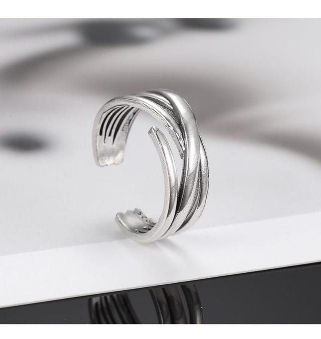 Roman Numeral / Layered Alloy Open Ring (Various Designs) Product Image