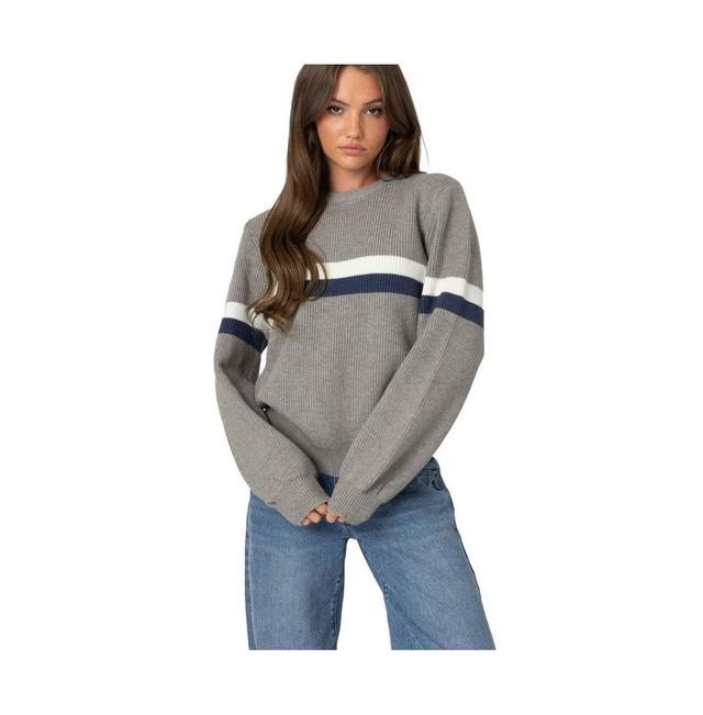 Edikted Womens Nautical Striped Oversized Sweater Product Image